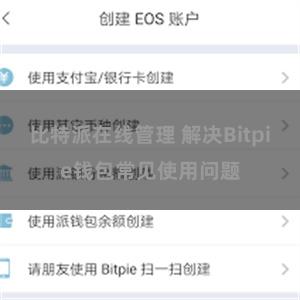 比特派在线管理 解决Bitpie钱包常见使用问题