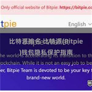 比特派排名 比特派(Bitpie)钱包隐私保护指南