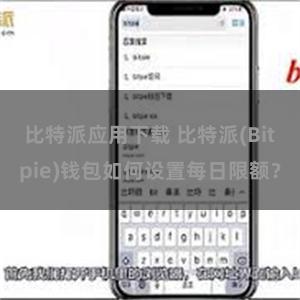 比特派应用下载 比特派(Bitpie)钱包如何设置每日限额？