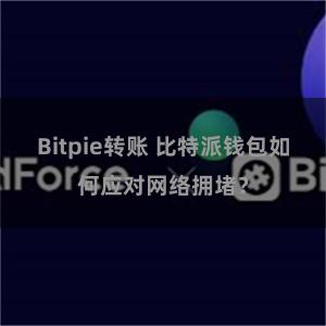 Bitpie转账 比特派钱包如何应对网络拥堵？